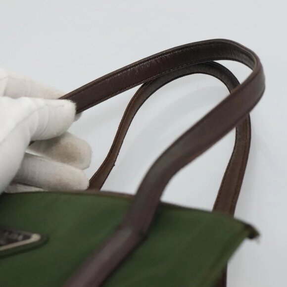 PRADA Hand Bag Nylon Khaki Auth - Picture 9 of 16